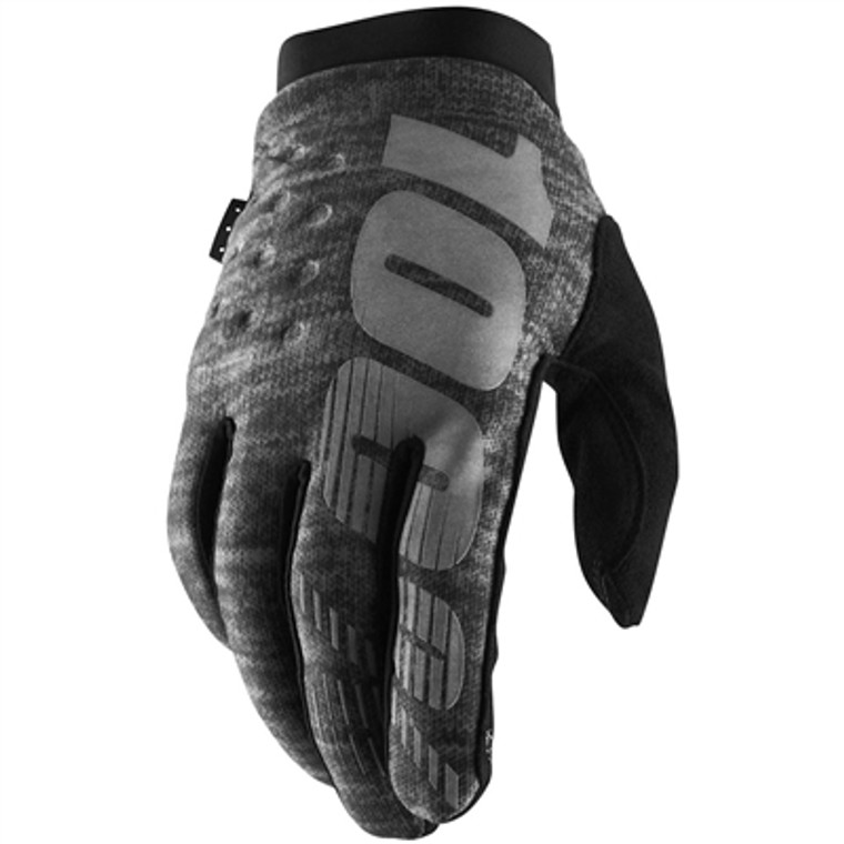 100% Brisker Cold-Weather Gloves - Heather Grey