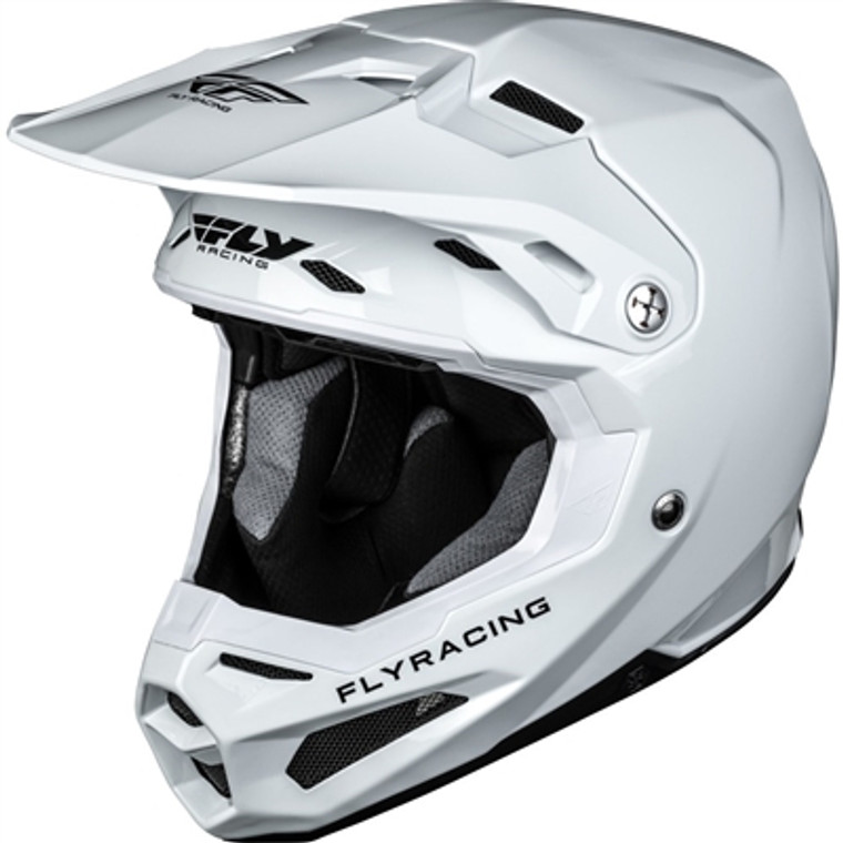 FLY Racing 2020 Solid Formula with AIS Helmet - White