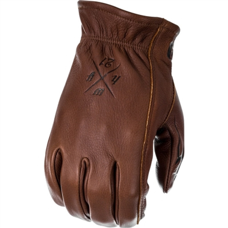 Highway 21 Louie Motorcycle Gloves - Brown