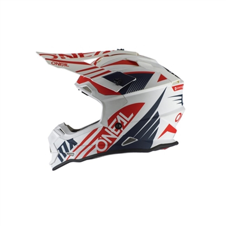 Oneal 2022 2 Series Helmet - Spyde White/Blue/Red