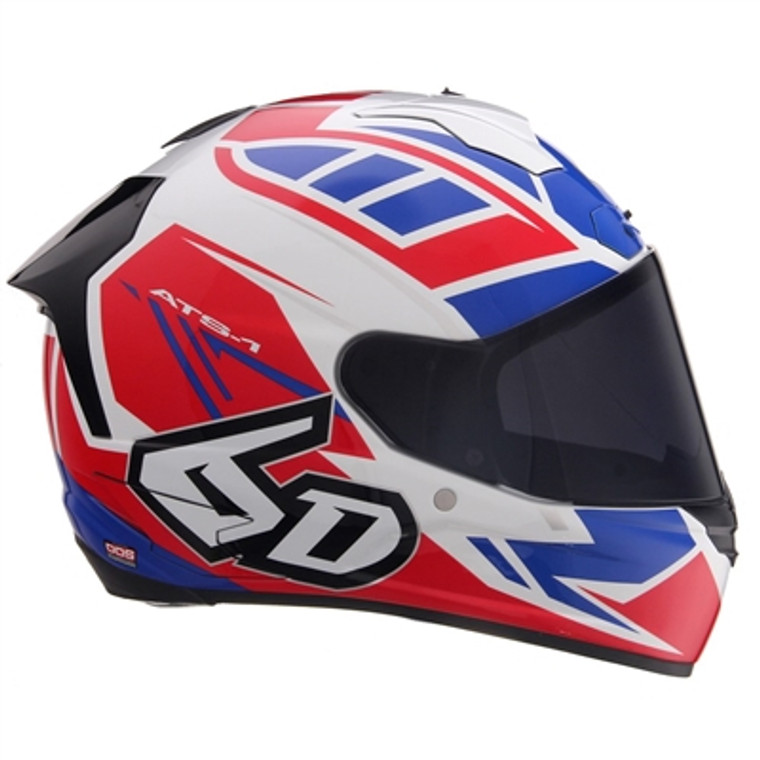 6D ATS-1R Rogue Full Face Helmet - Gloss Red White Blue