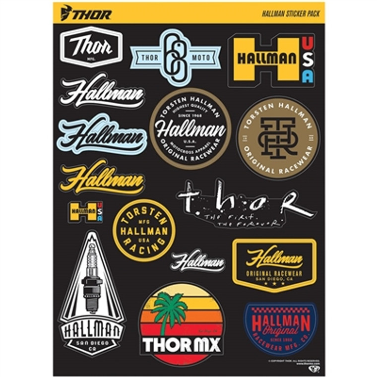 Thor Hallman Heritage Sticker Decal Sheet