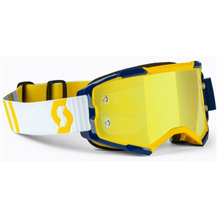 Scott Fury Offroad Goggle - Yellow-Blue/Yellow Chrome Works Lens