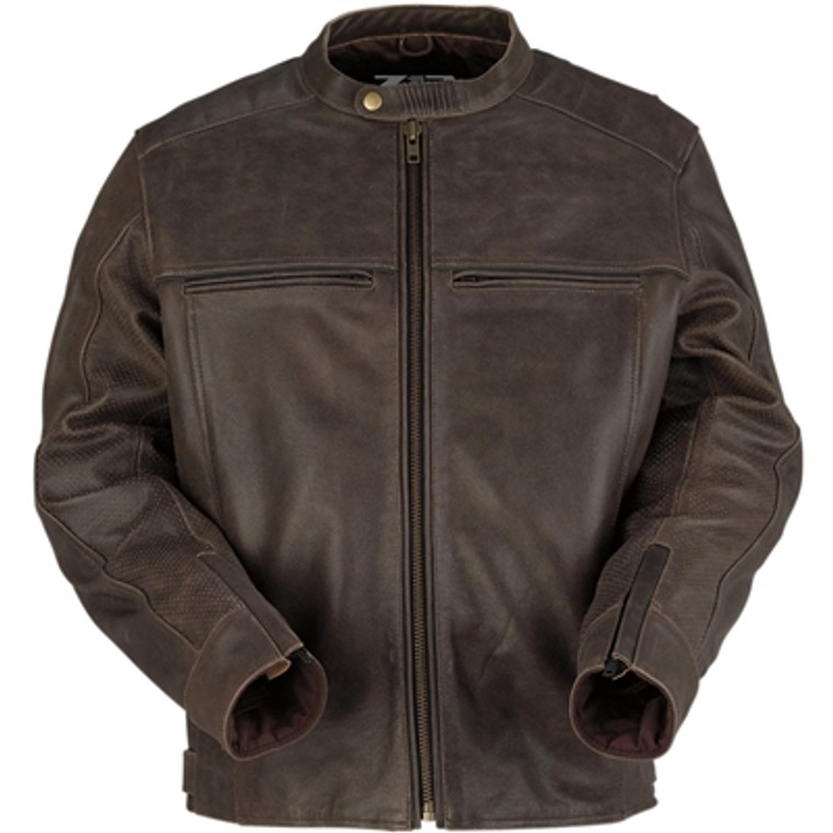 Z1R 2020 Indiana Brown Leather Jacket - Brown