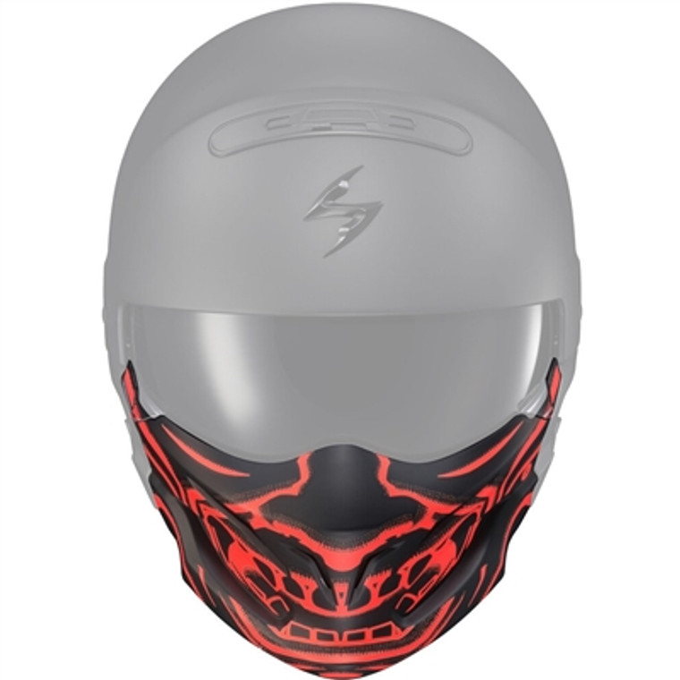 Scorpion Covert Face Mask Samurai Glow In The Dark - Dark Red