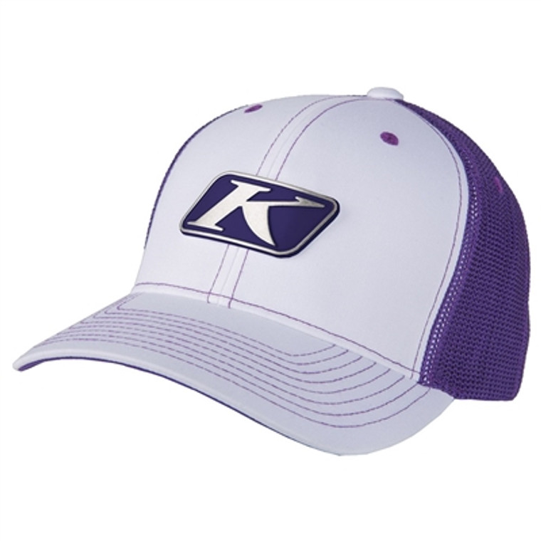 Klim Icon Snap Hat - White Deep Purple
