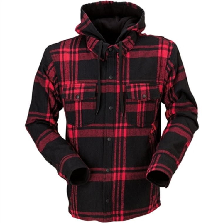 Z1R Timber Flannel Riding Shirt - Black/Red