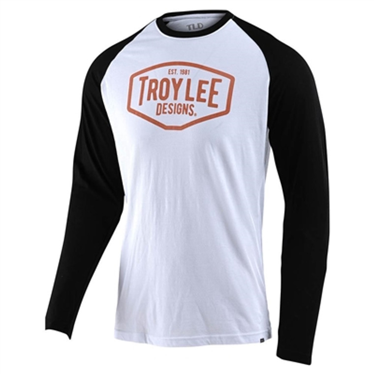 Troy Lee Designs Motor Oil L/S Raglan Tee - White/Black