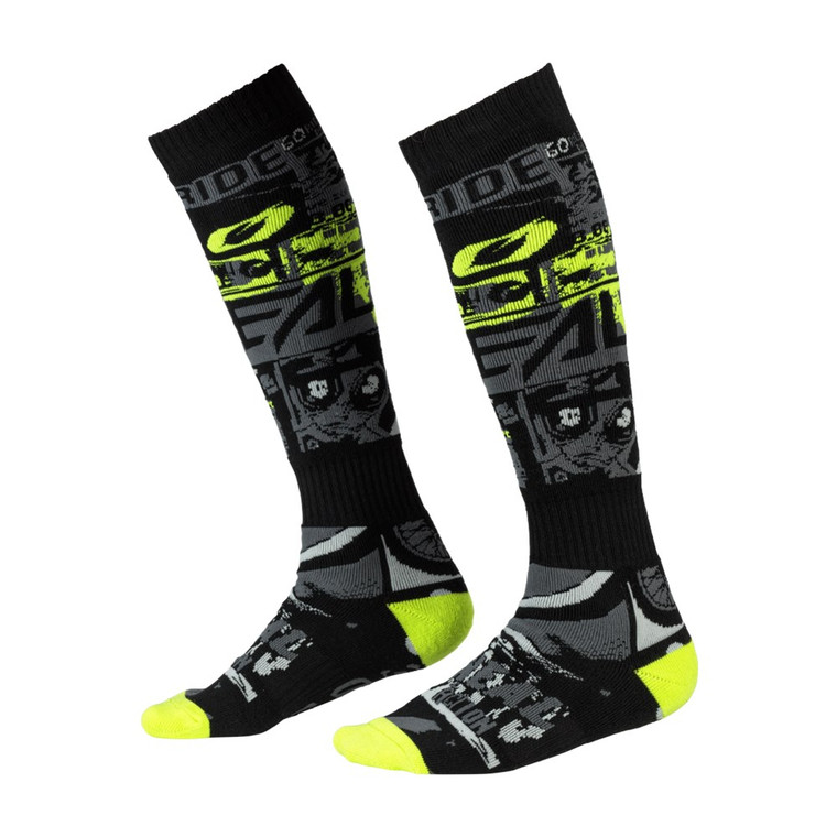 Oneal PRO MX Ride Sox - Black/Neon Yellow