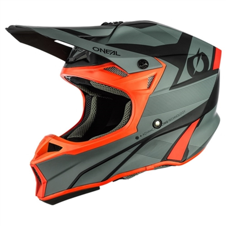 Oneal 2022 10 Series Compact Offroad Helmet - Grey/Red