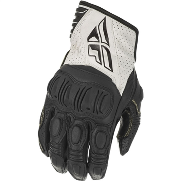 FLY Racing Brawler Leather Gloves - Black/White