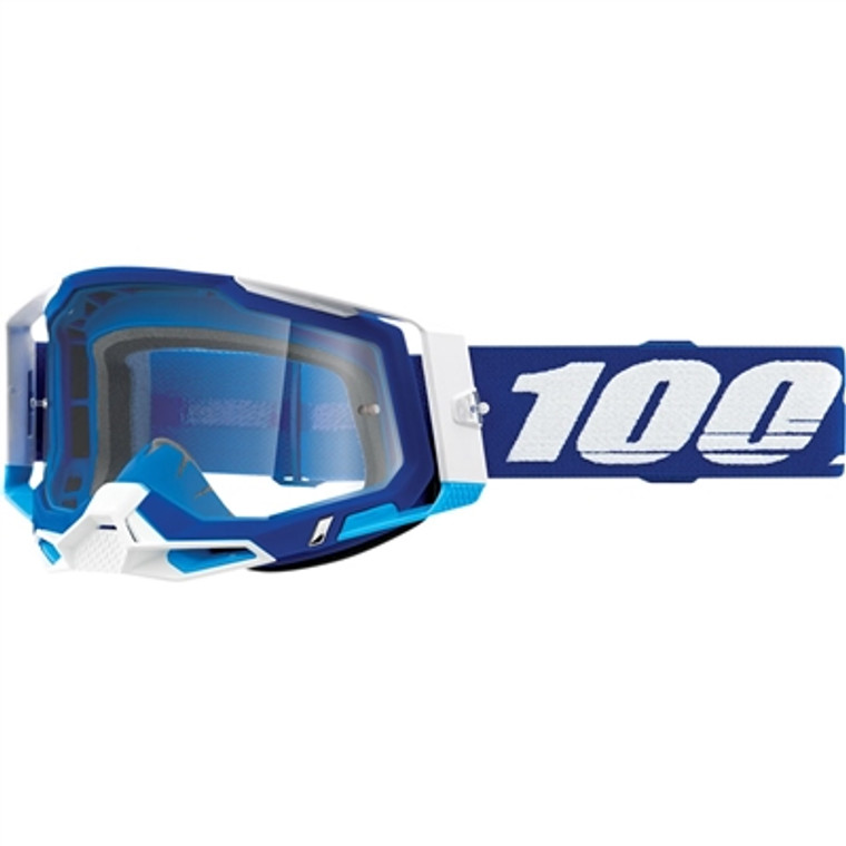 100% Racecraft Goggle - Blue/Clear Lens