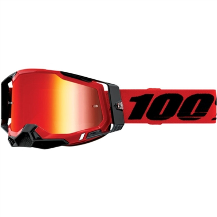 100% Racecraft Goggle - Red/Mirror Red Lens