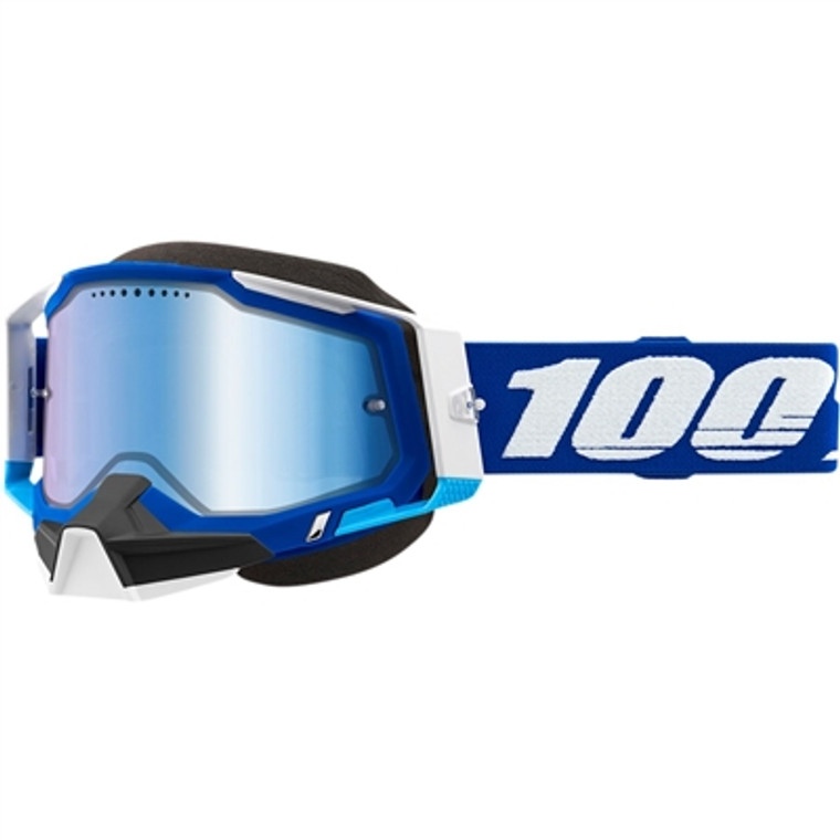 100% Racecraft Snow Goggle - Blue/Mirror Blue Lens