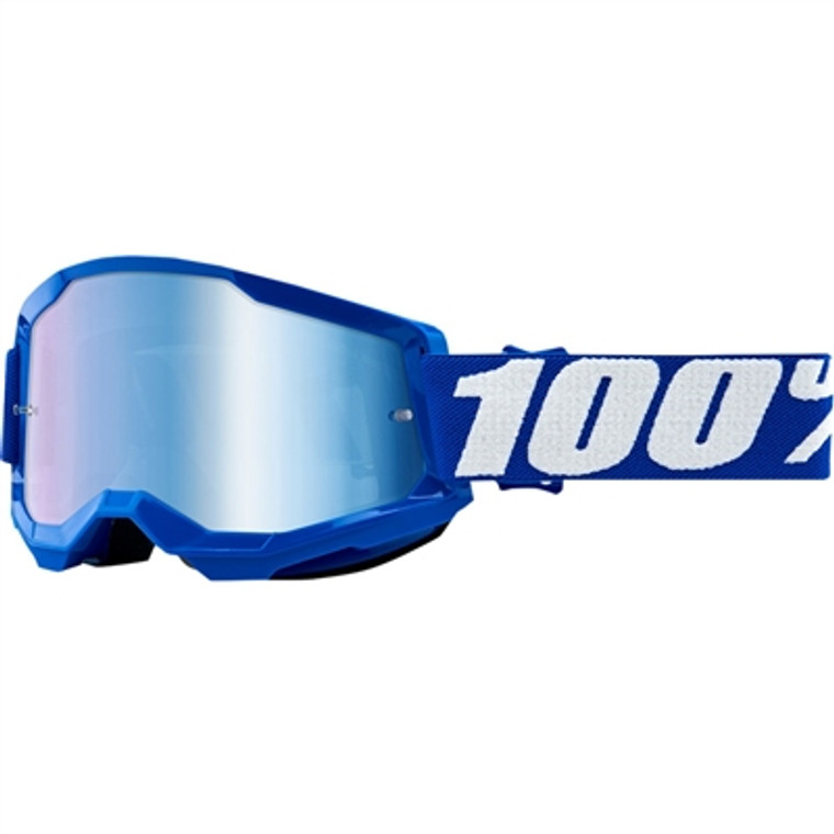 100% Strata Goggle - Blue/Mirror Blue Lens