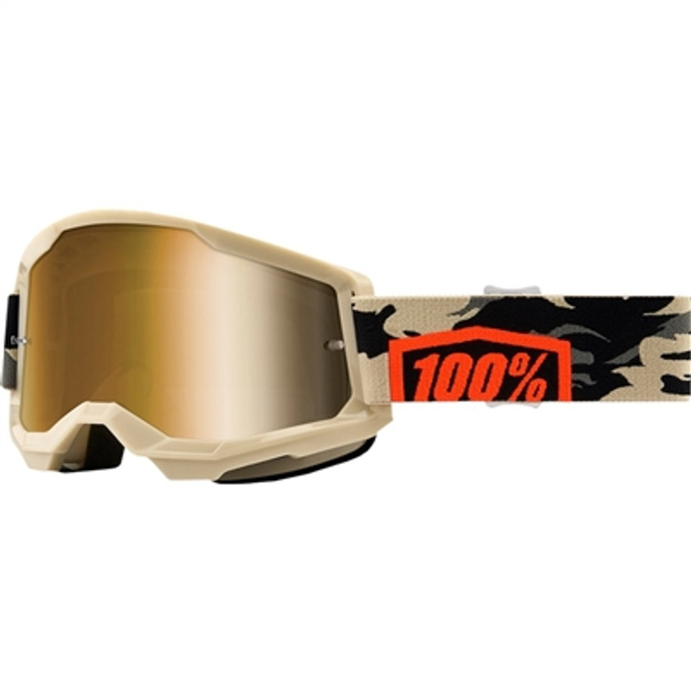 100% Strata Goggle - Kombat/True Gold Lens