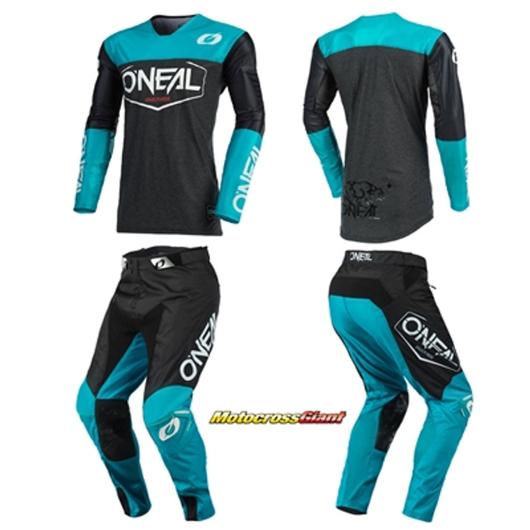 Oneal 2022 Mayhem-Lite Hexx Jersey Pants Package - Black/Teal