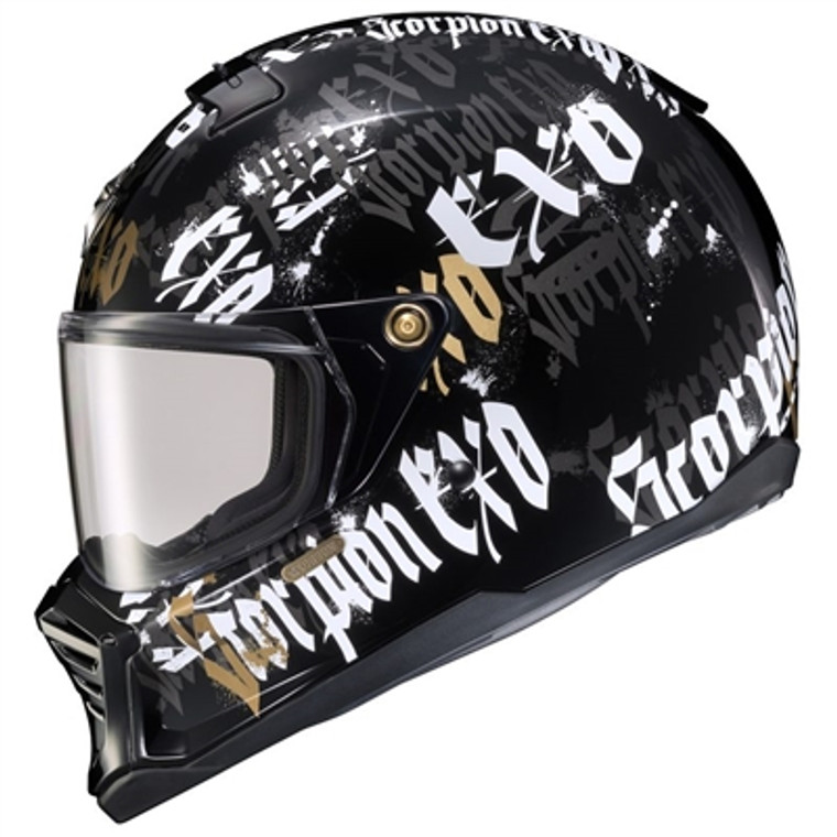 Scorpion EXO-HX1 Street Fighter Blackletter Full Face Helmet - Gloss Black