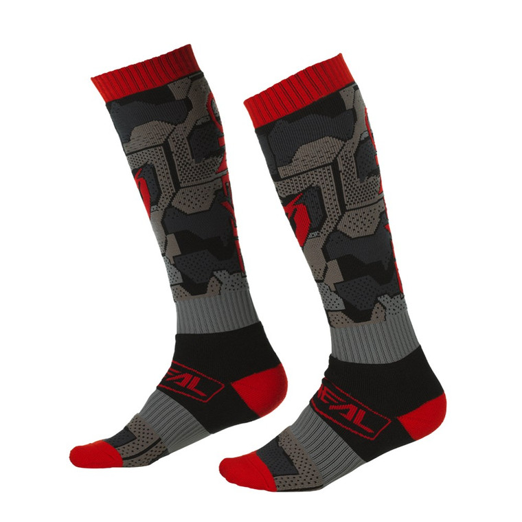 Oneal Pro MX Sox Camo Socks - Black/Red