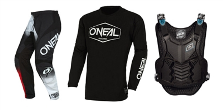 Oneal 2022 Element Hexx Cotton Racewear Jersey Pant Chest Protector Combo