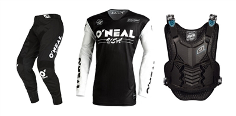 Oneal 2022 Mayhem Bullet Black/White Jersey Pant Chest Protector Combo