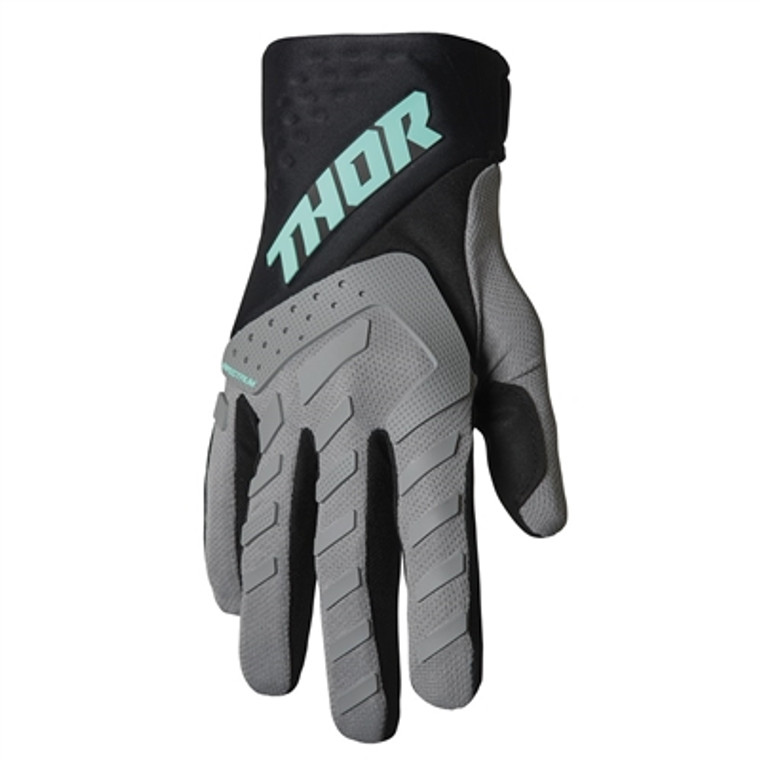 Thor 2023 Youth Spectrum Gloves - Grey/Black/Mint