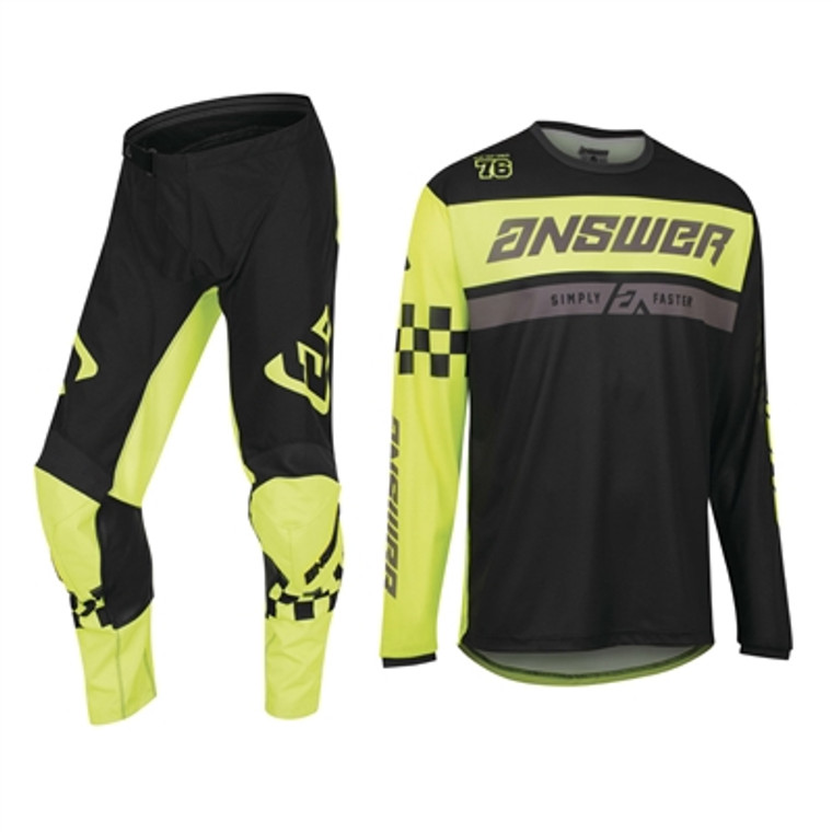 Answer Racing 2022 Arkon Octane Jersey and Pant Combo - Hyper Acid/Black