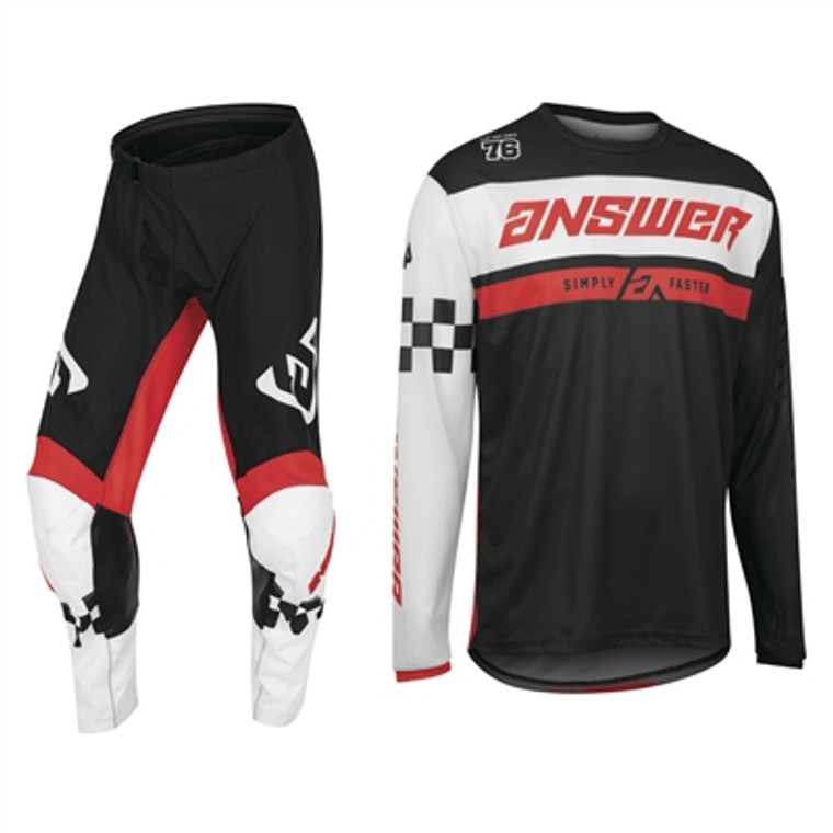 Answer Racing 2022 Youth Arkon Octane Jersey and Pant Combo - Black/Red