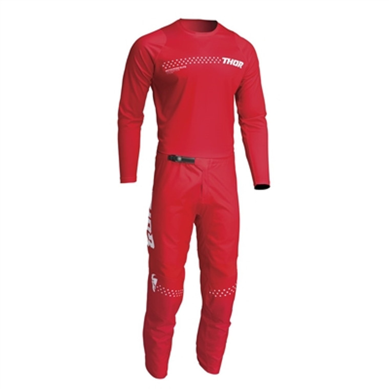 Thor 2024 Youth Sector Minimal Jersey and Pant Combo - Red