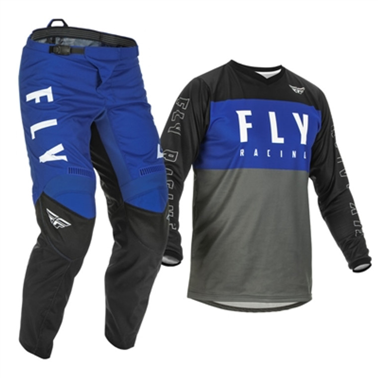 FLY Racing Kinetic Mesh Jersey and Pant Combo - Red/White/Blue