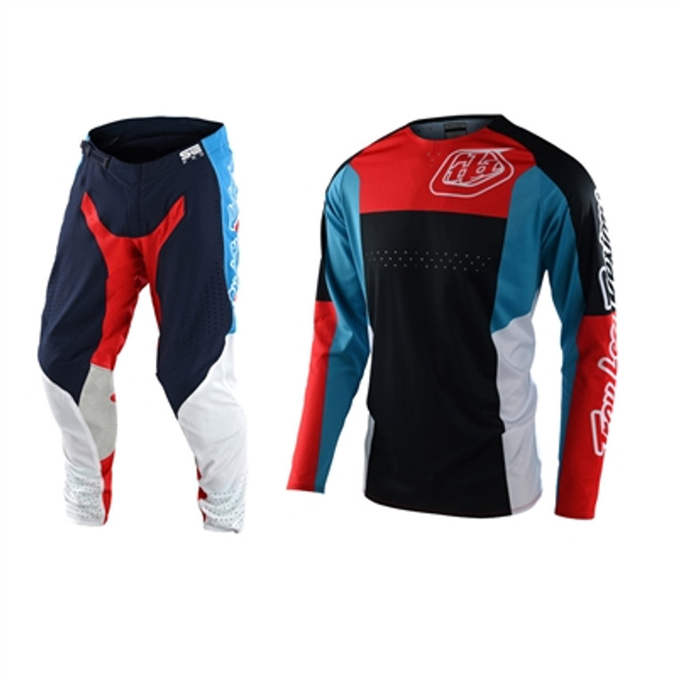 Troy Lee Designs 2022 SE Pro Quattro Navy/Red Jersey Pant Combo
