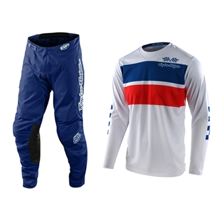 Troy Lee Designs 2022 GP Racing Stripe White Jersey Pant Combo