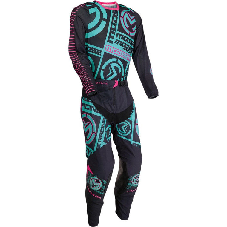 Moose Racing 2022 Sahara Jersey Pant Combo - Teal/Pink