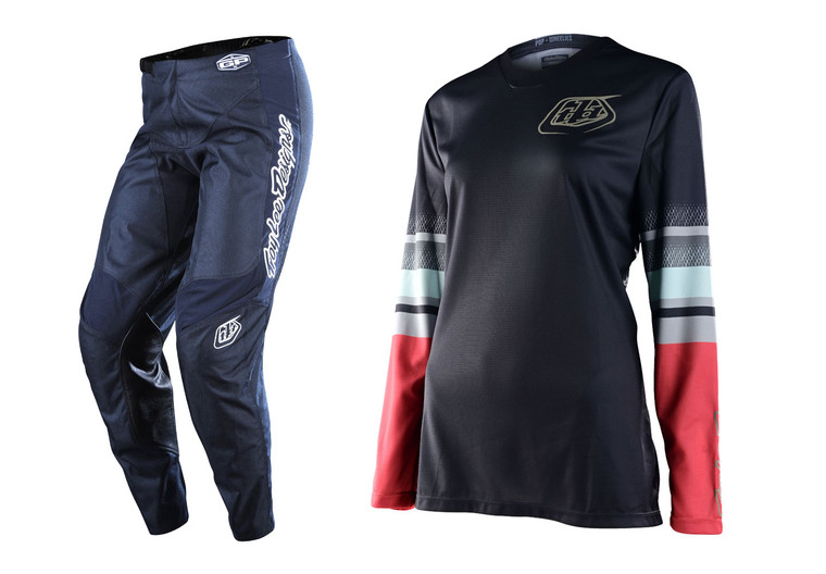Troy Lee Designs 2022 Womens GP Jersey and Pant Combo Warped Charcoal