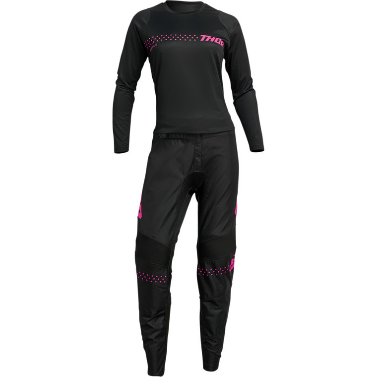 Thor 2024 Womens Sector Minimal Jersey Pant Combo Black/Pink