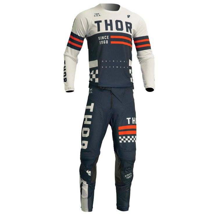 Thor 2023 Pulse Combat Jersey Pant Combo Midnight/Vintage White