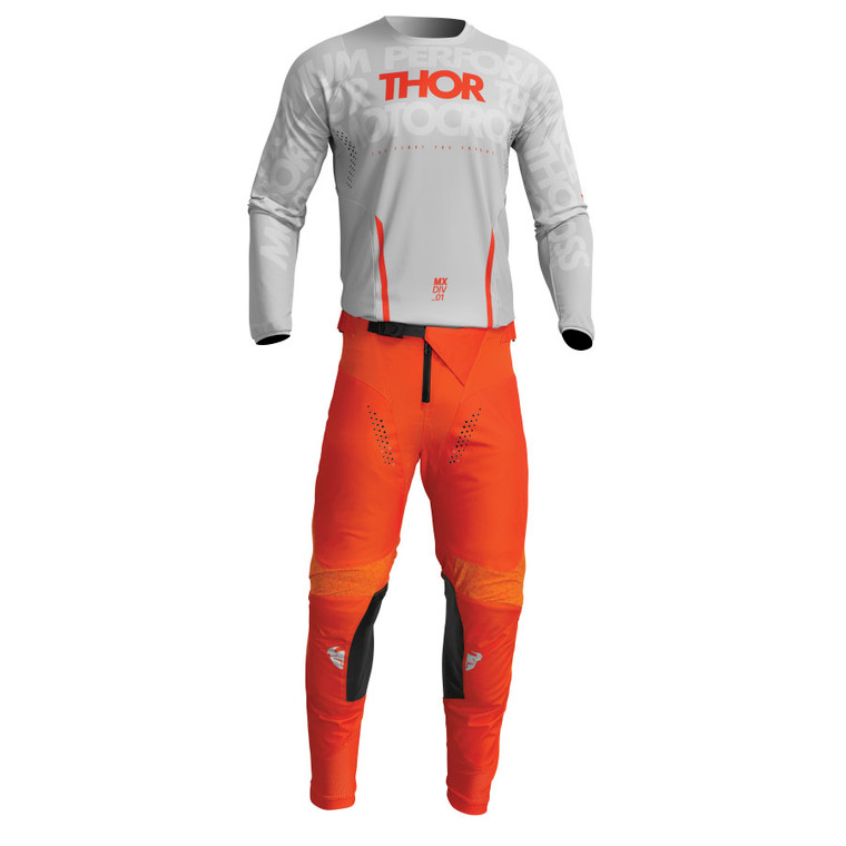 Thor 2024 Pulse Mono Jersey Pant Combo Light Gray/Orange