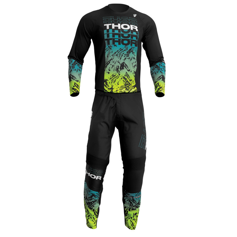 Thor 2023 Youth Sector Atlas Jersey Pant Combo Black/Teal