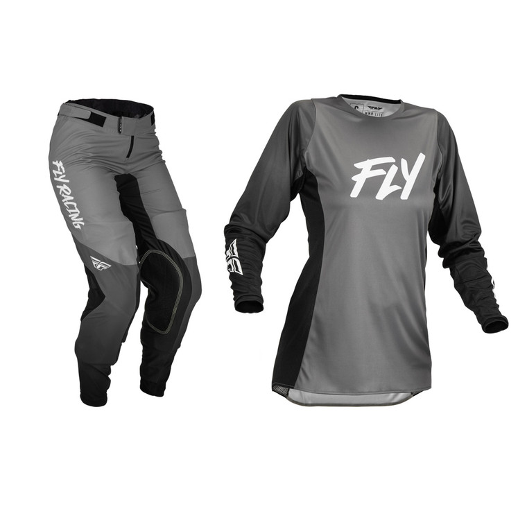 FLY Racing 2023 Womens Lite Jersey Pant Combo Grey/Black