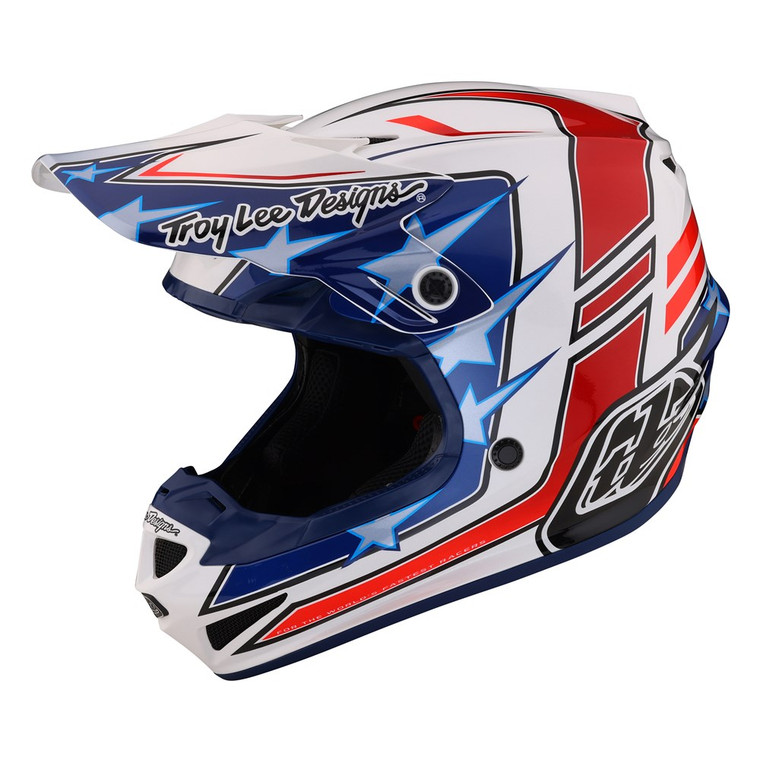 Troy Lee Designs 2023 Youth SE4 Polyacrylite Offroad MIPS Helmet - Flagstaff