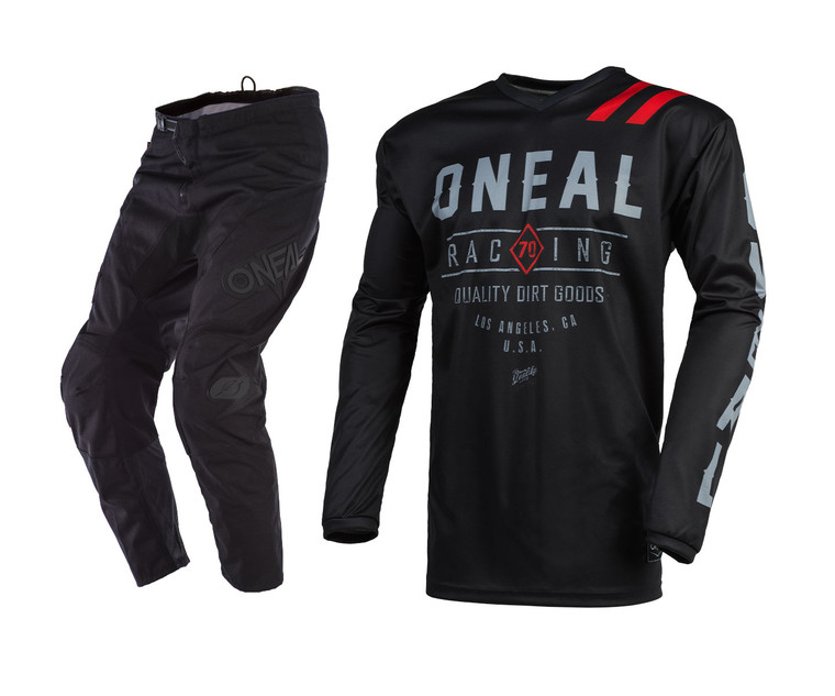 O'Neal 2024 Element Threat Dirt Jersey Classic Pant Combo - Black