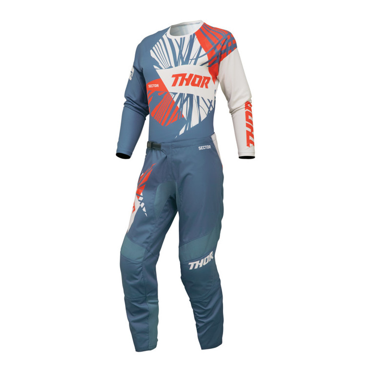 Thor 2024 Womens Sector Split Jersey Pant Combo Blue Steel/Vintage White