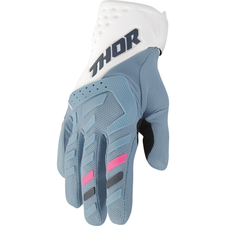 Thor 2024 Womens Spectrum Gloves - Blue/White