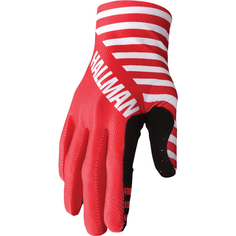 Thor 2024 Hallman Mainstay Slice Gloves - White/Red