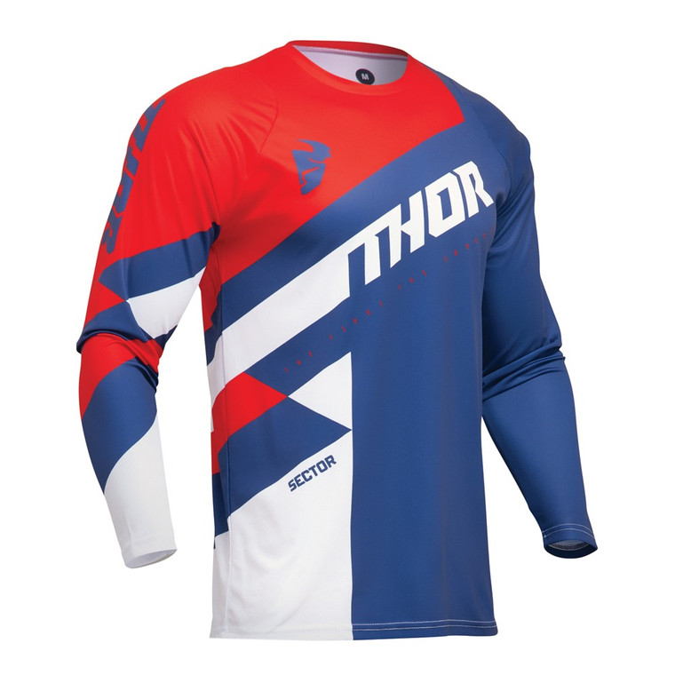 Thor 2024 Youth Sector Checker Jersey - Navy/Red