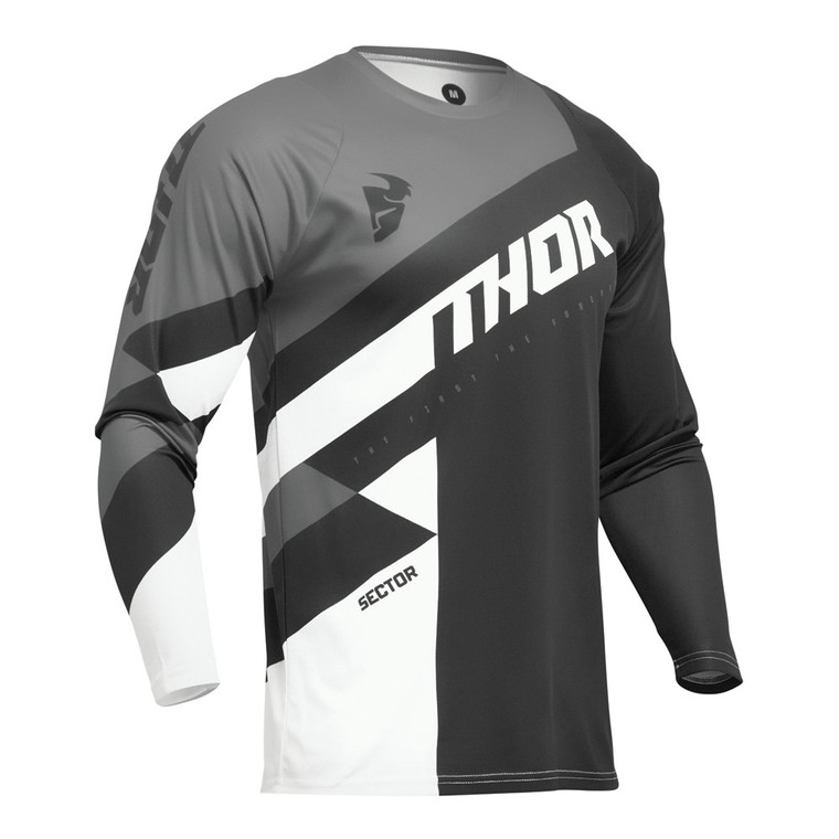 Thor 2024 Youth Sector Checker Jersey - Black/Gray