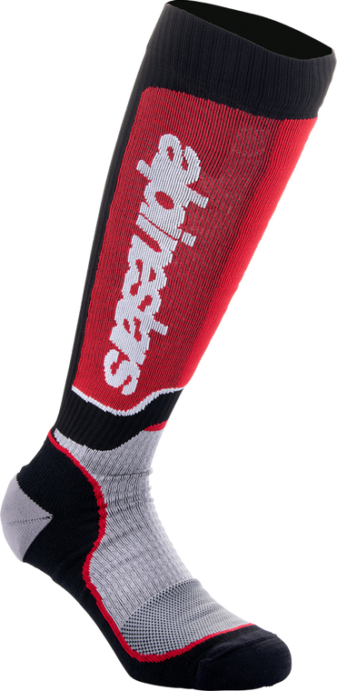 Alpinestars 2024 Youth MX Plus Socks - Black/Red/Gray