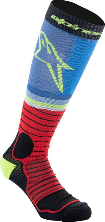 Alpinestars 2024 MX Pro Socks - Black/Red/Blue/Yellow