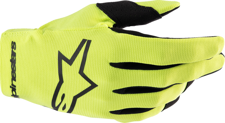 Alpinestars 2024 Youth Radar Gloves - Fluo Yellow/Black