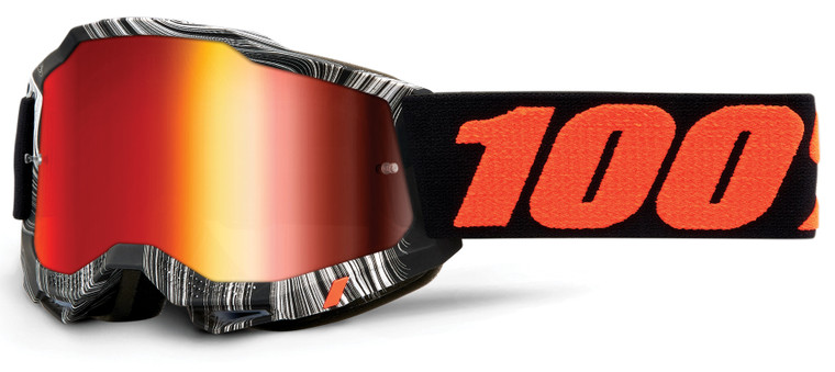 100% Accuri 2 Junior Youth Offroad Goggle Geospace - Mirror Red Lens